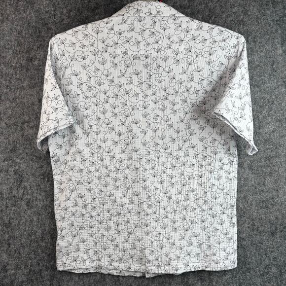 Thomas Sterling Men's Cotton Button Shirt Medium Abstract Vine Print NWT - Picture 2 of 10